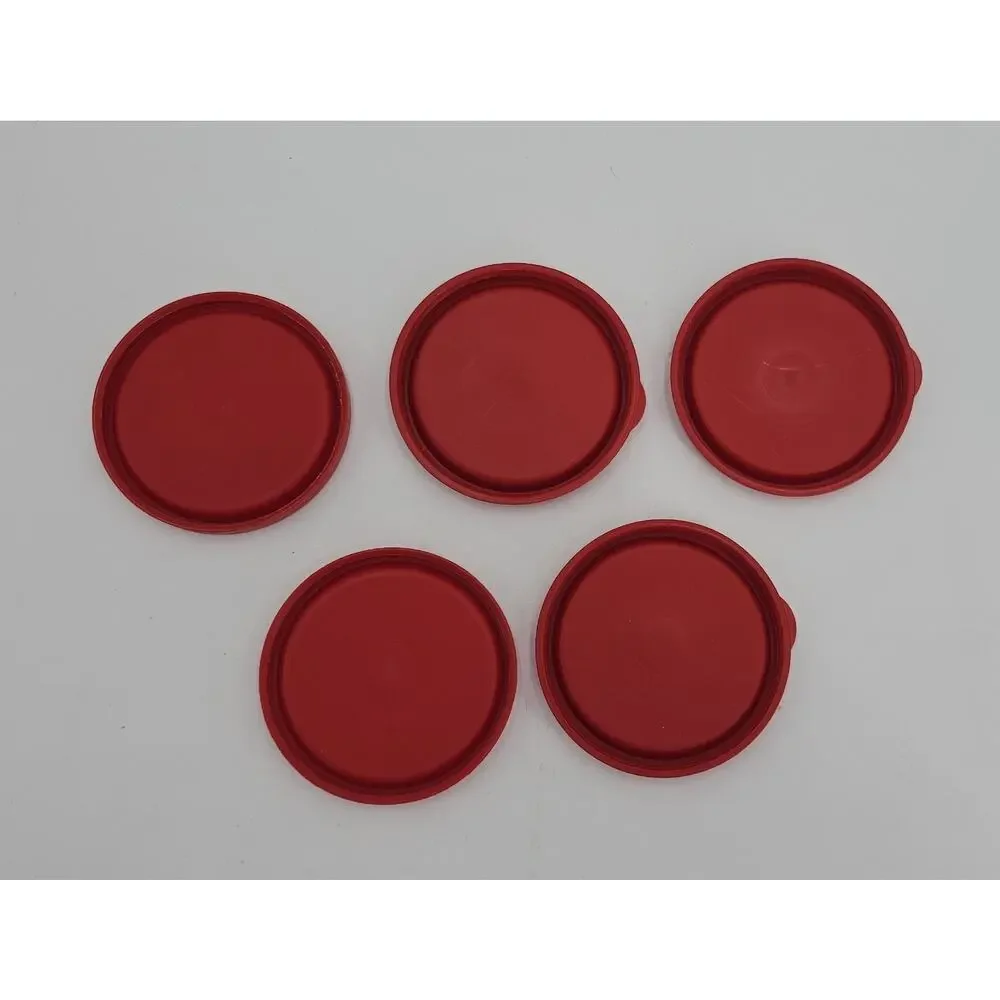 Tupperware Jel-ette Jello Mold Single Serve Cups With Lids Mini Red White Blue
